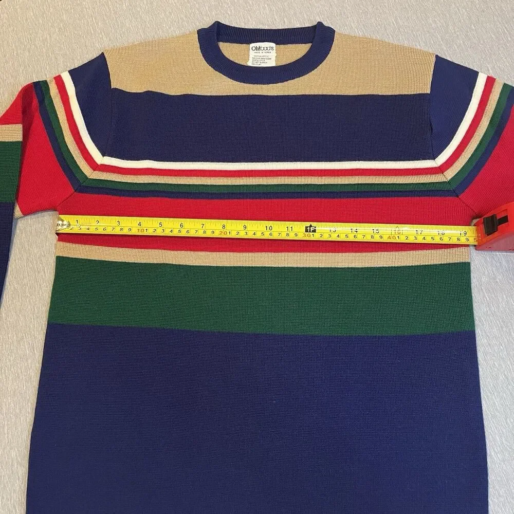 VINTAGE OHRBACH'S Men's Large Striped Sweater - Picture 7 of 10